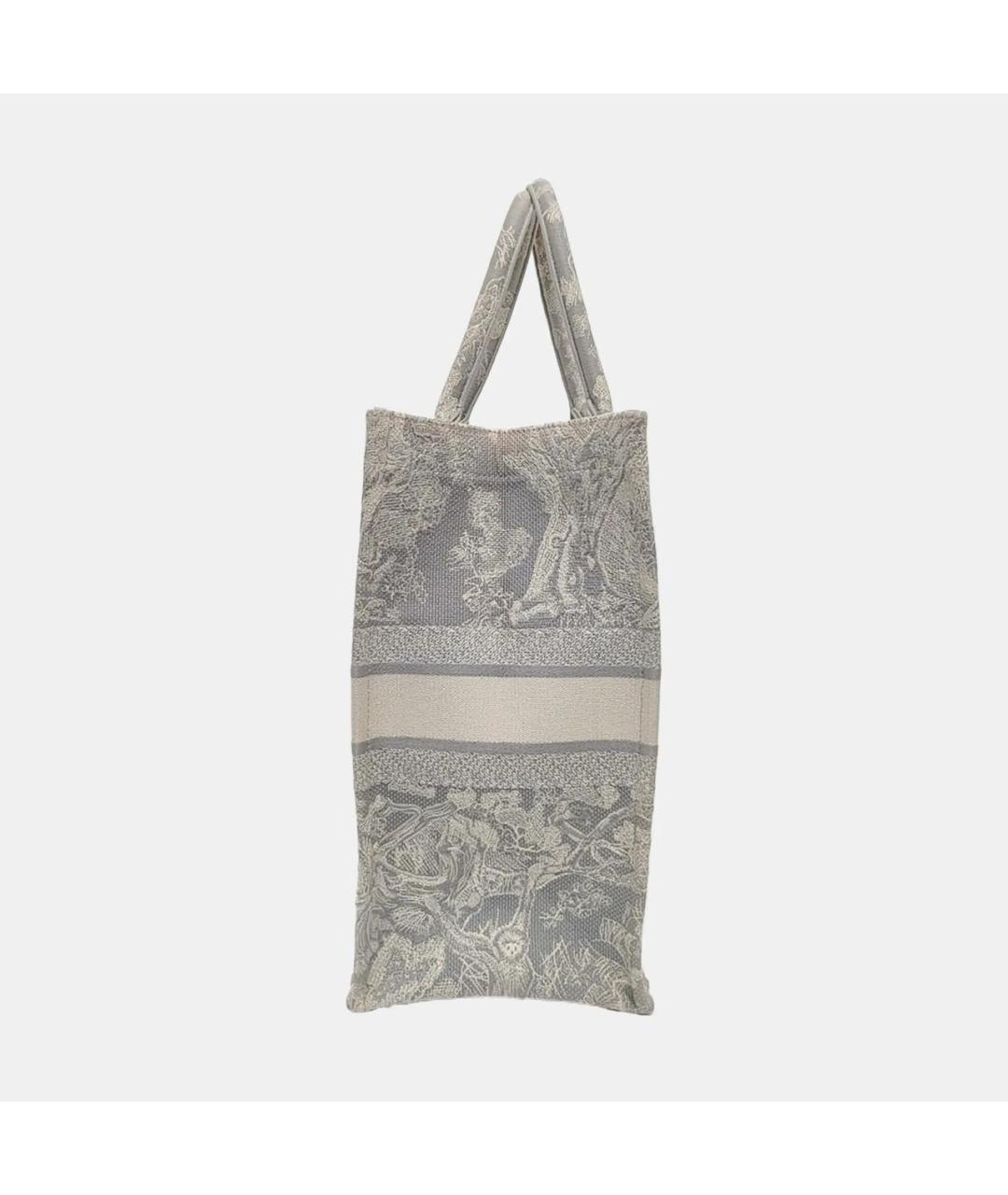 CHRISTIAN DIOR Серая жаккардовая сумка тоут, фото 2