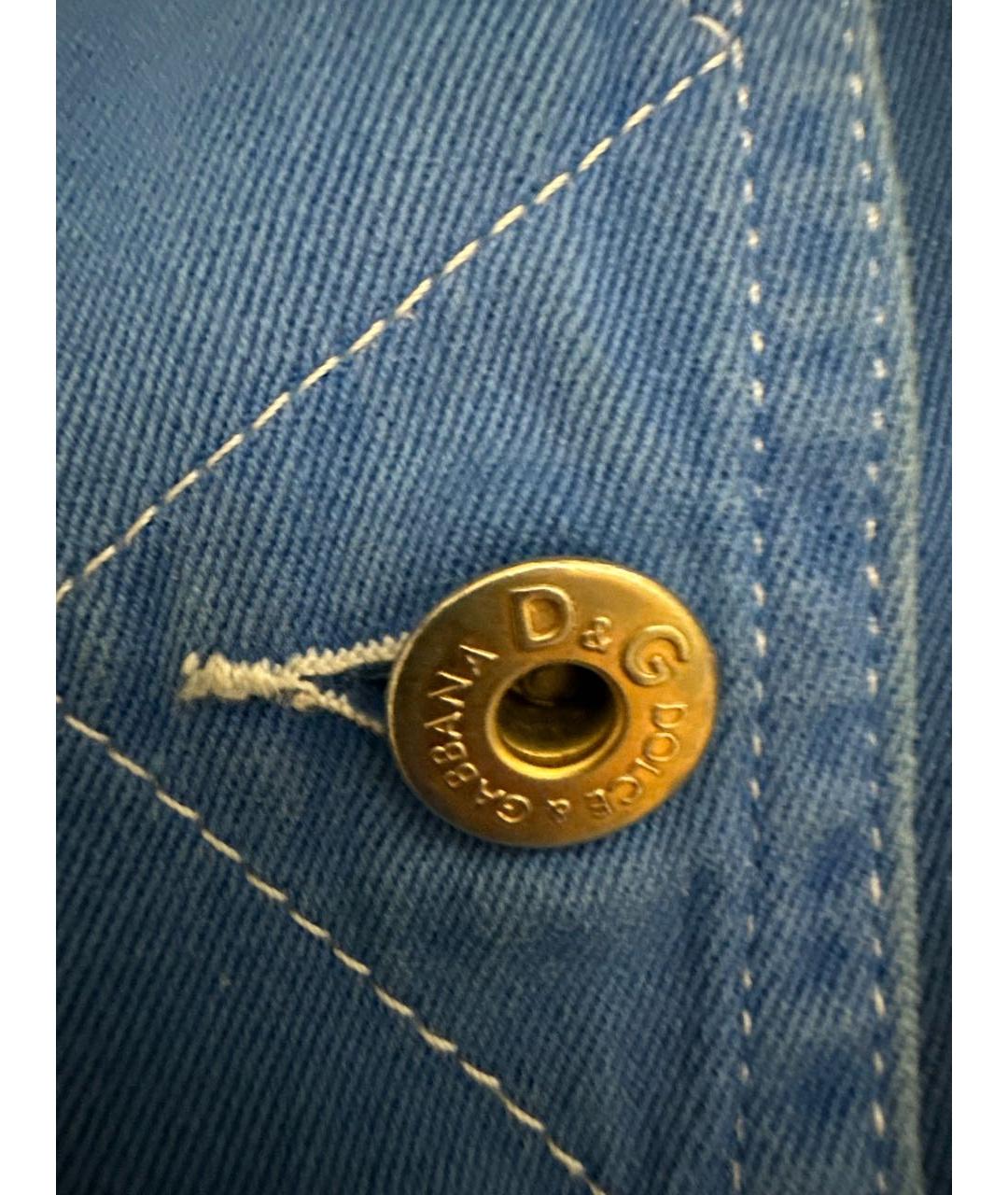 DOLCE&GABBANA Синий хлопковый жакет/пиджак, фото 5