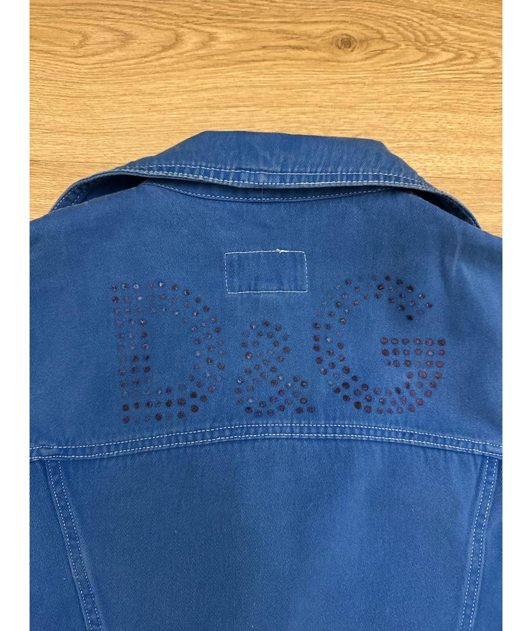 DOLCE&GABBANA Синий хлопковый жакет/пиджак, фото 7