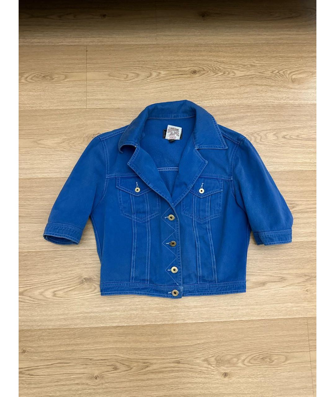 DOLCE&GABBANA Синий хлопковый жакет/пиджак, фото 8
