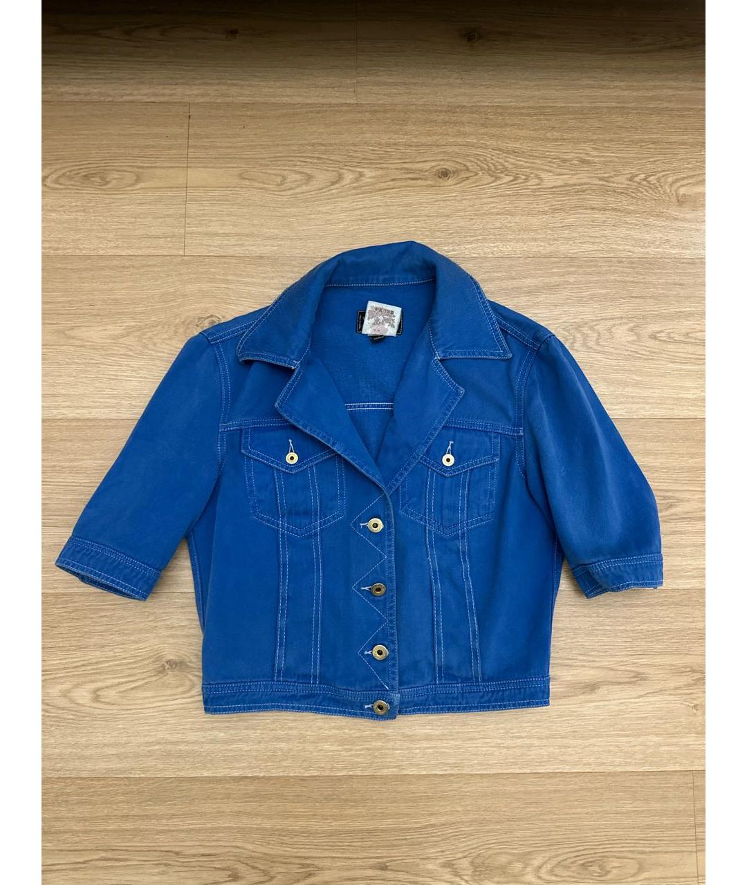 DOLCE&GABBANA Синий хлопковый жакет/пиджак, фото 2