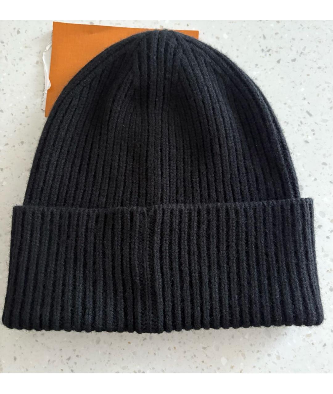 LOUIS VUITTON Черная шерстяная шапка, фото 2