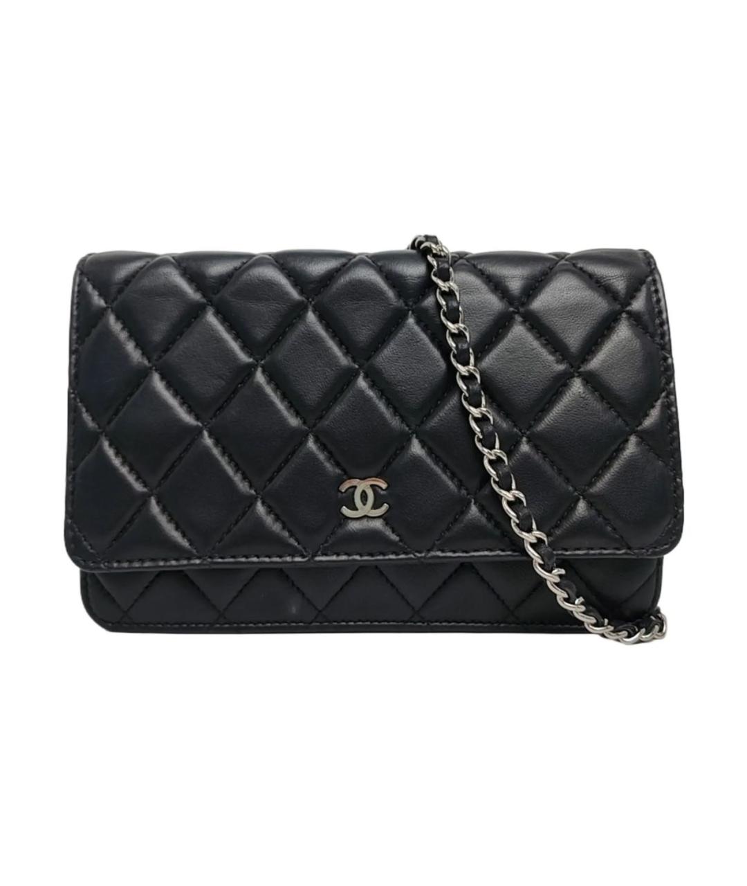 CHANEL Черная кожаная сумка через плечо, фото 9
