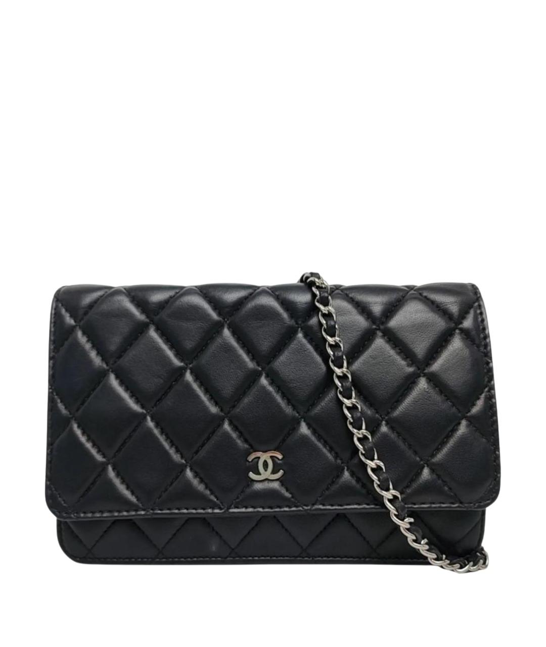 CHANEL Черная кожаная сумка через плечо, фото 1