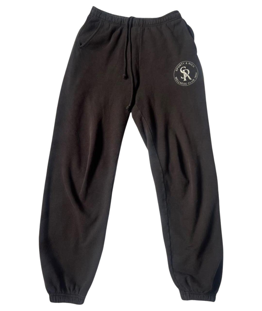 SPORTY AND RICH Антрацитовые хлопковые спортивные брюки и шорты, фото 1