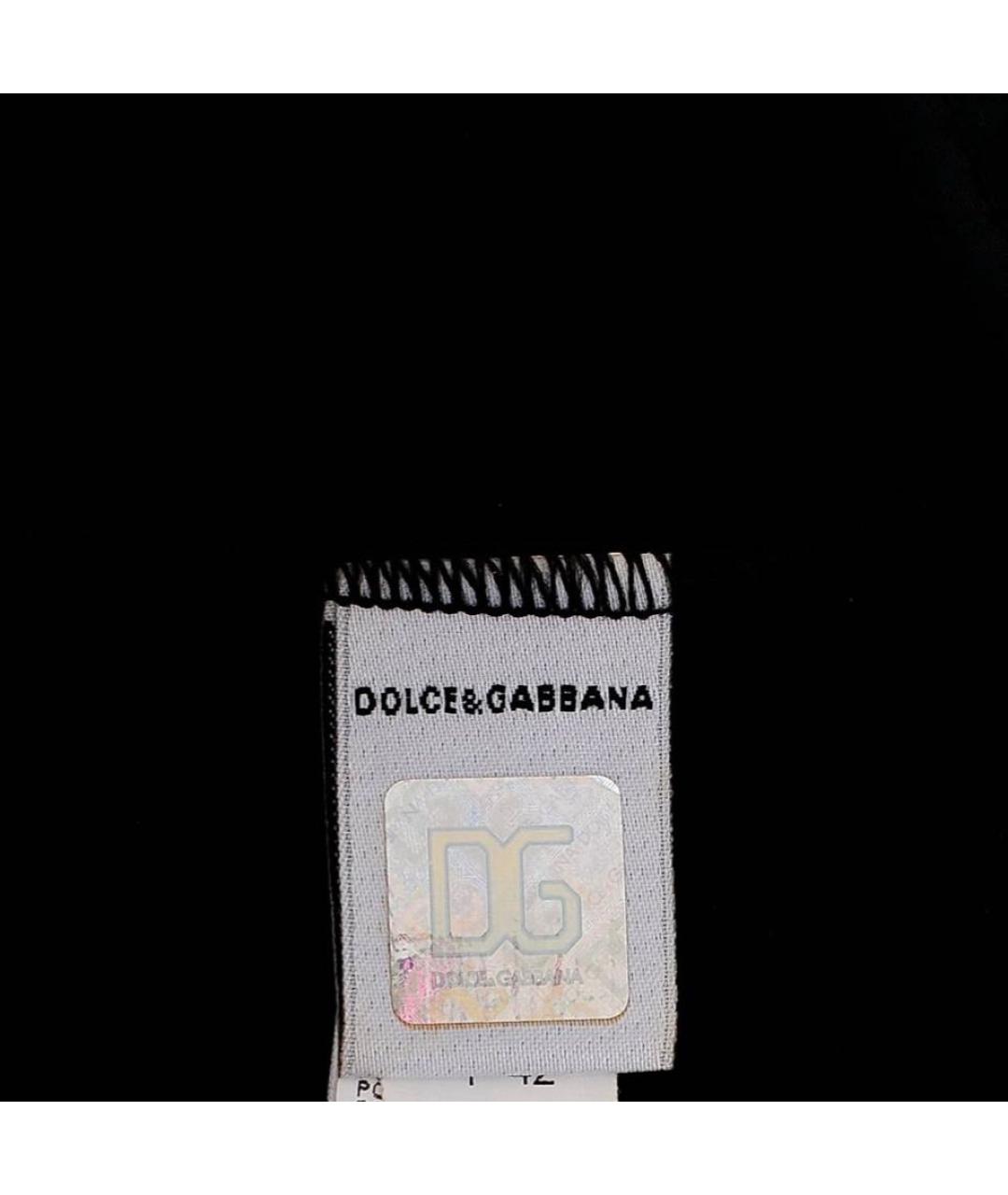 DOLCE&GABBANA Черная атласная майка, фото 3