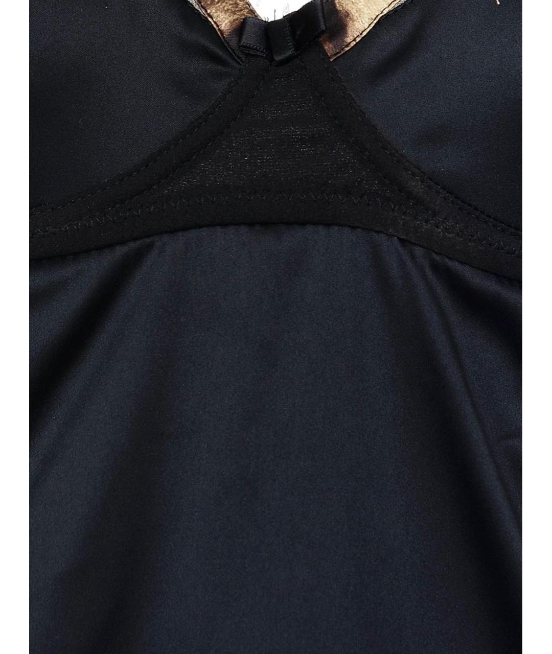 DOLCE&GABBANA Черная атласная майка, фото 2