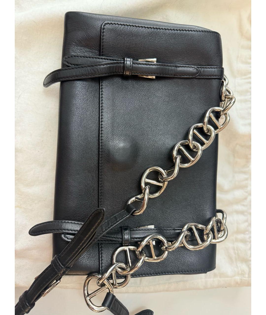 PRADA Черная кожаная сумка через плечо, фото 6