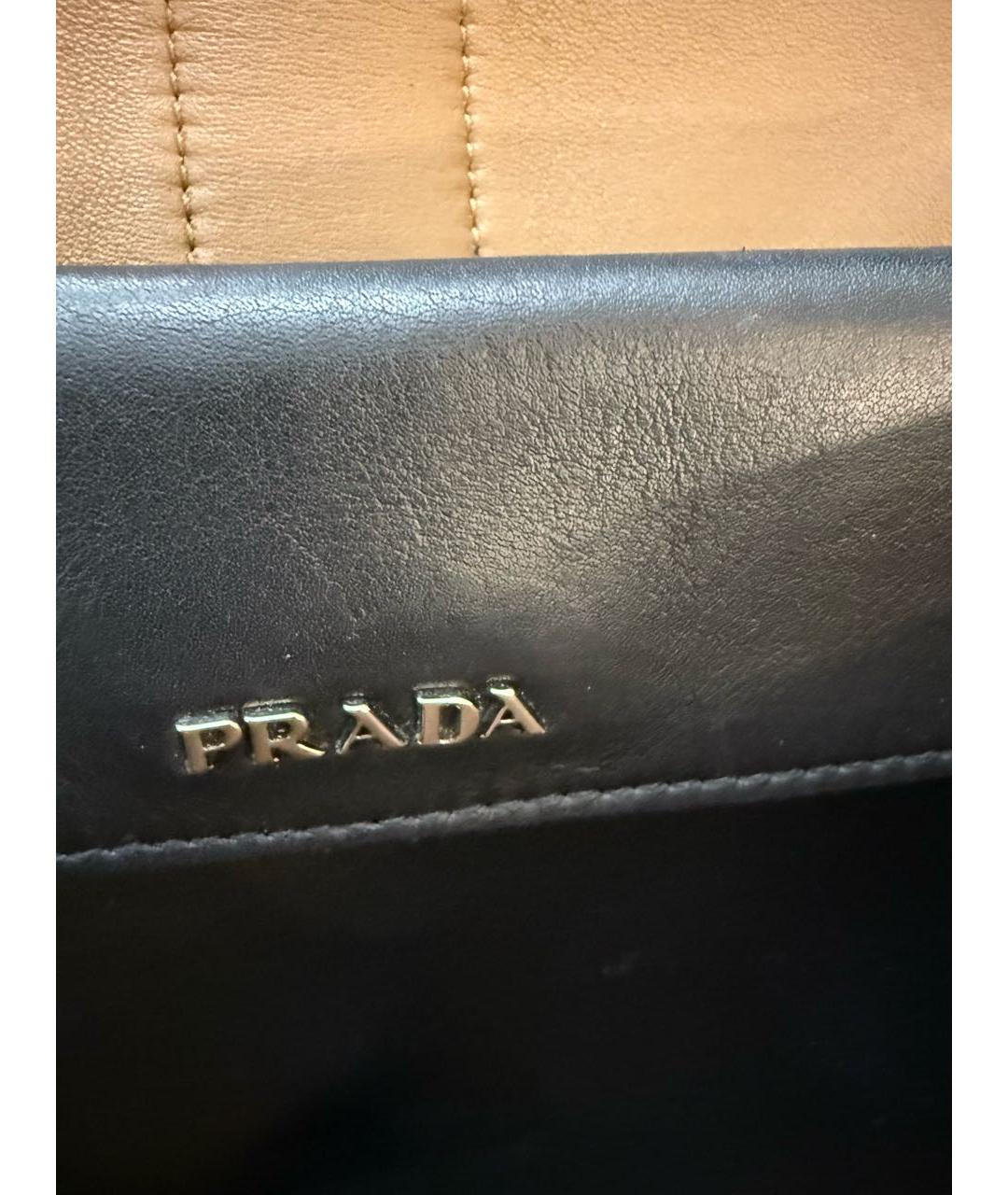 PRADA Черная кожаная сумка через плечо, фото 5