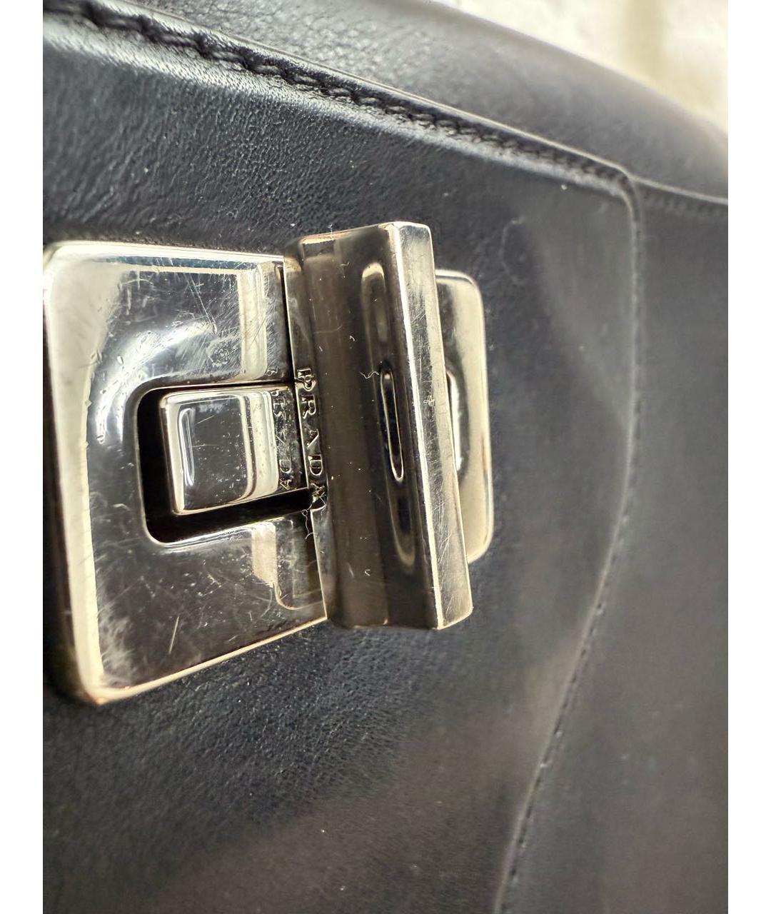 PRADA Черная кожаная сумка через плечо, фото 3