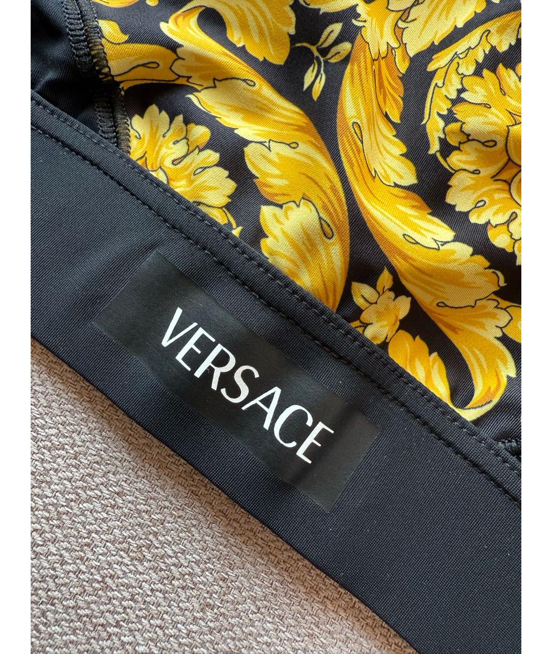 VERSACE Черная полиэстеровая майка, фото 4