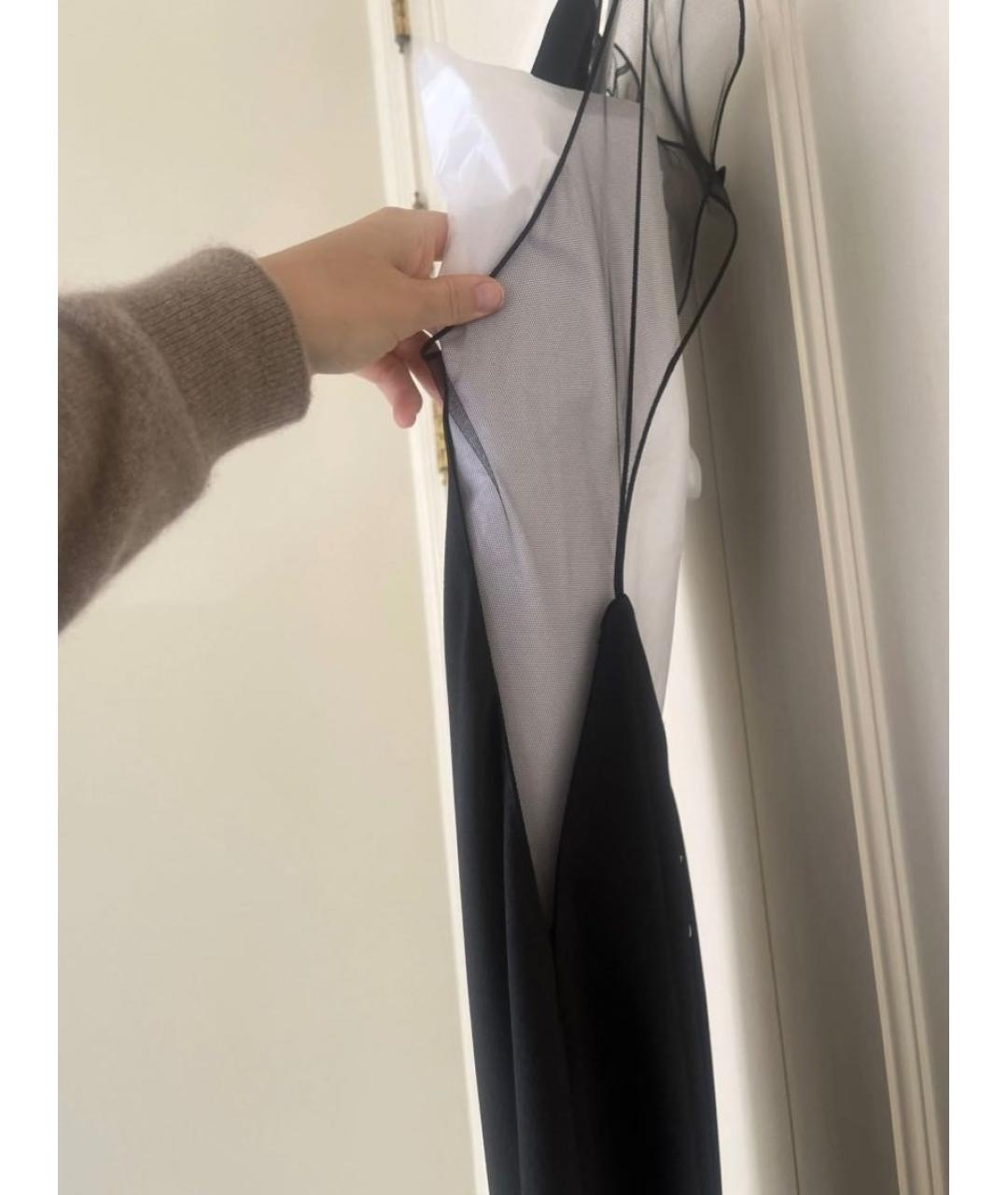 MAISON MARGIELA Черное вискозное вечернее платье, фото 4