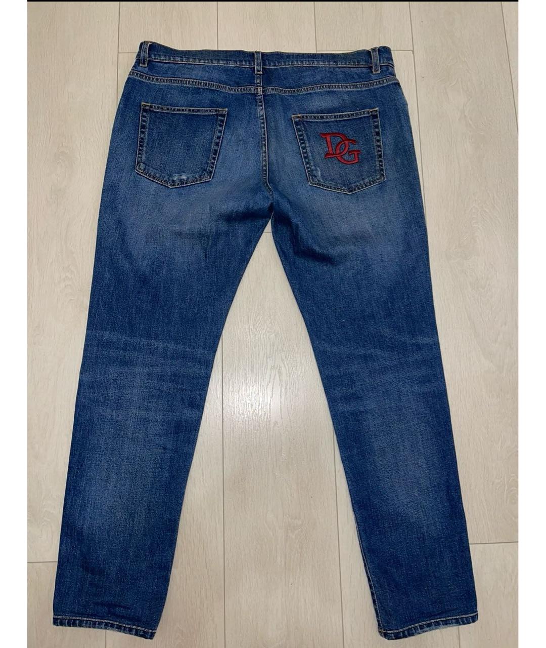 DOLCE&GABBANA Синие хлопковые джинсы скинни, фото 4