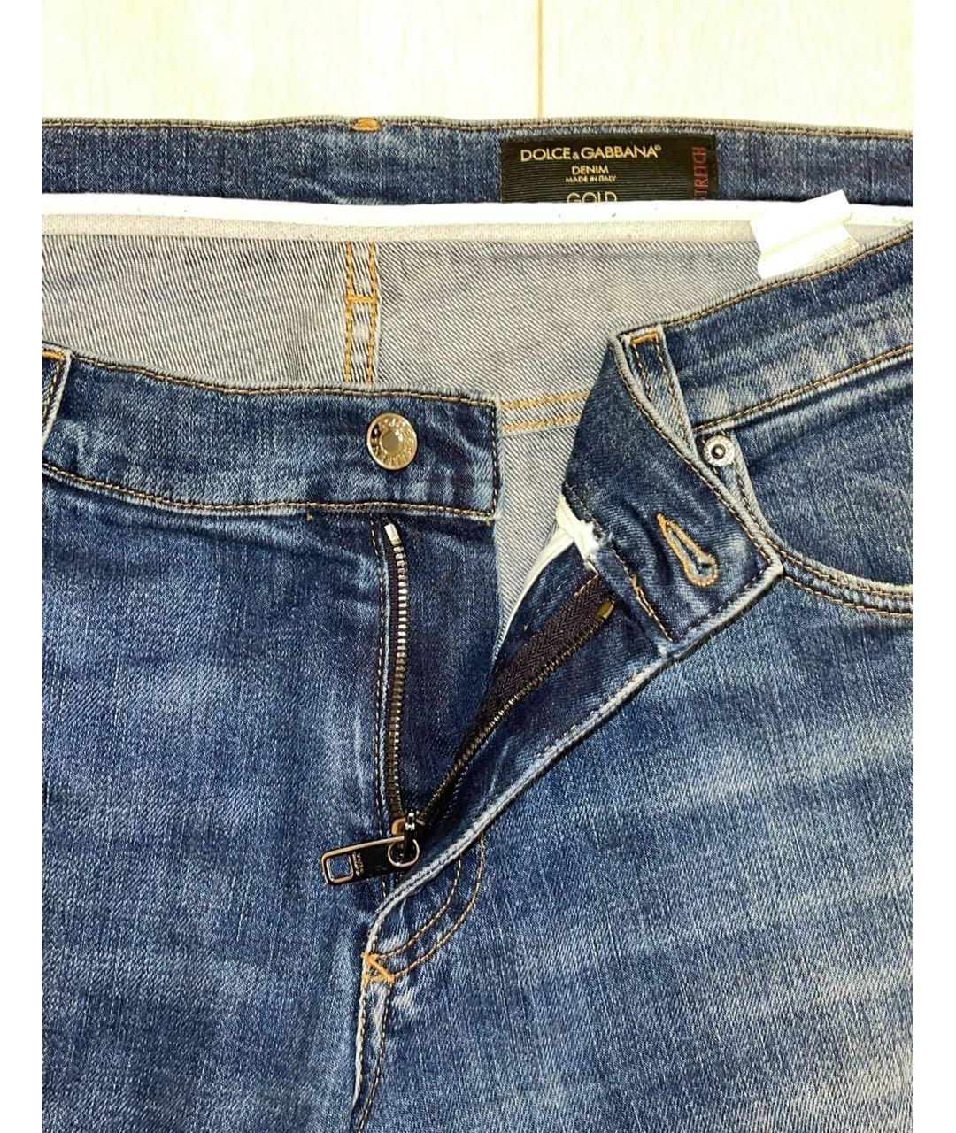 DOLCE&GABBANA Синие хлопковые джинсы скинни, фото 6