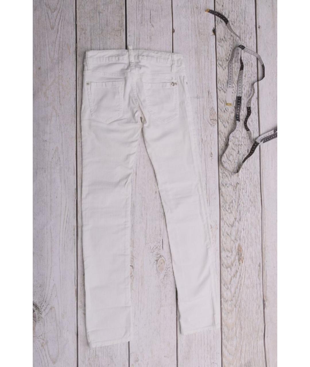 DSQUARED2 Белые хлопковые джинсы слим, фото 2