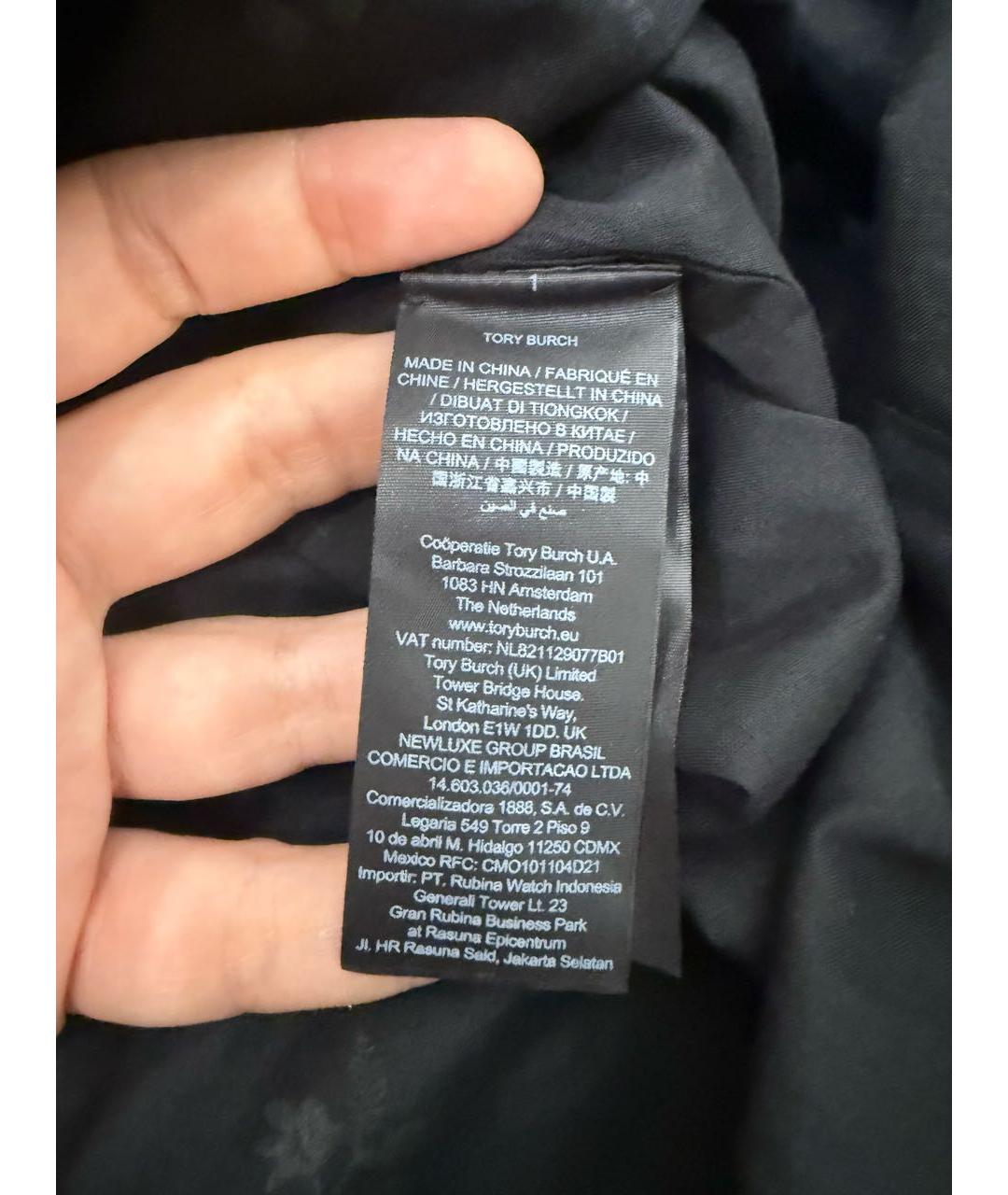 TORY BURCH Черное хлопковое повседневное платье, фото 5