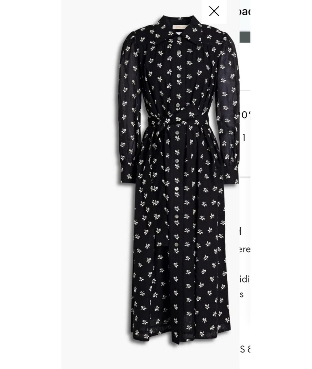 TORY BURCH Черное хлопковое повседневное платье, фото 9