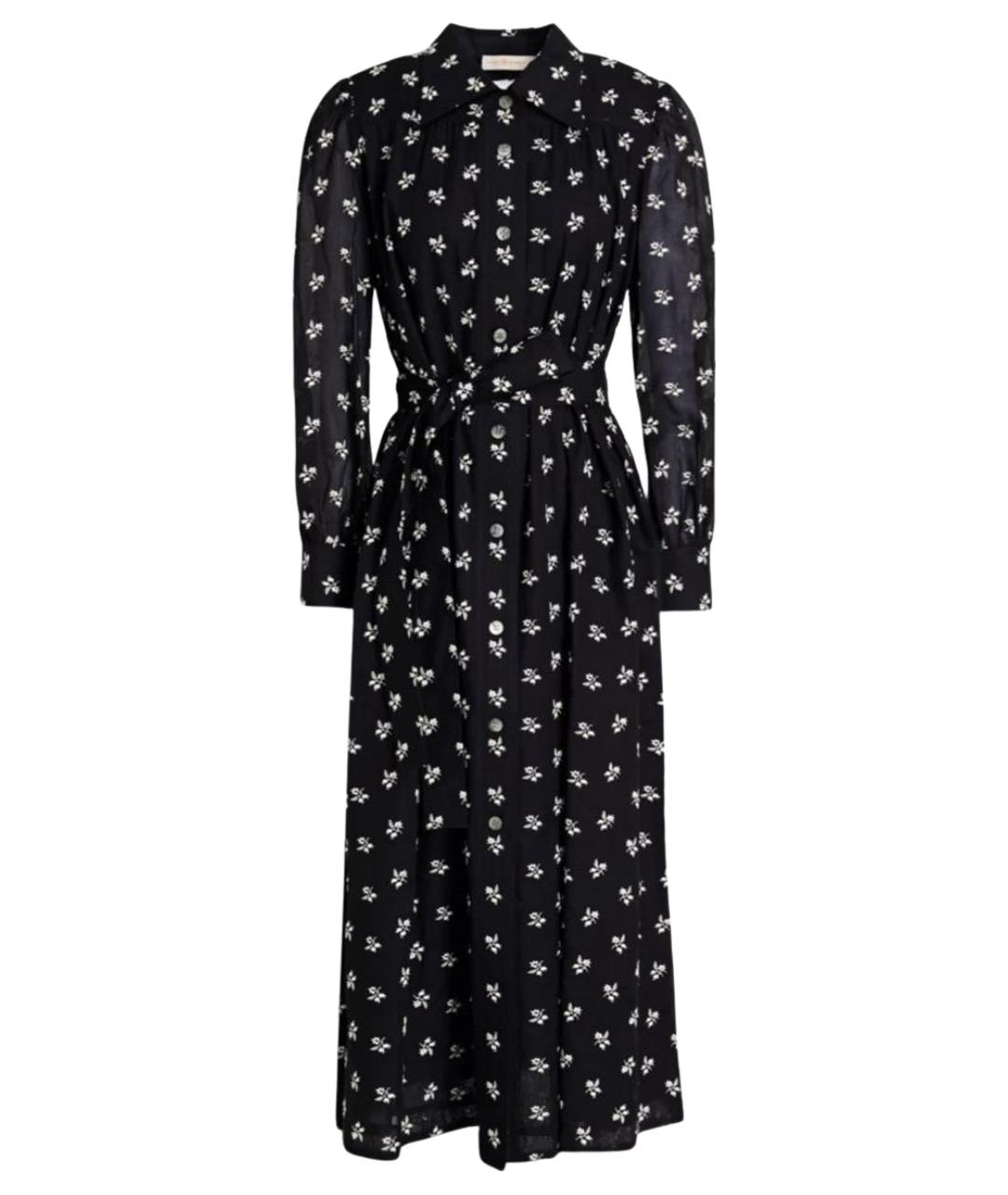 TORY BURCH Черное хлопковое повседневное платье, фото 1