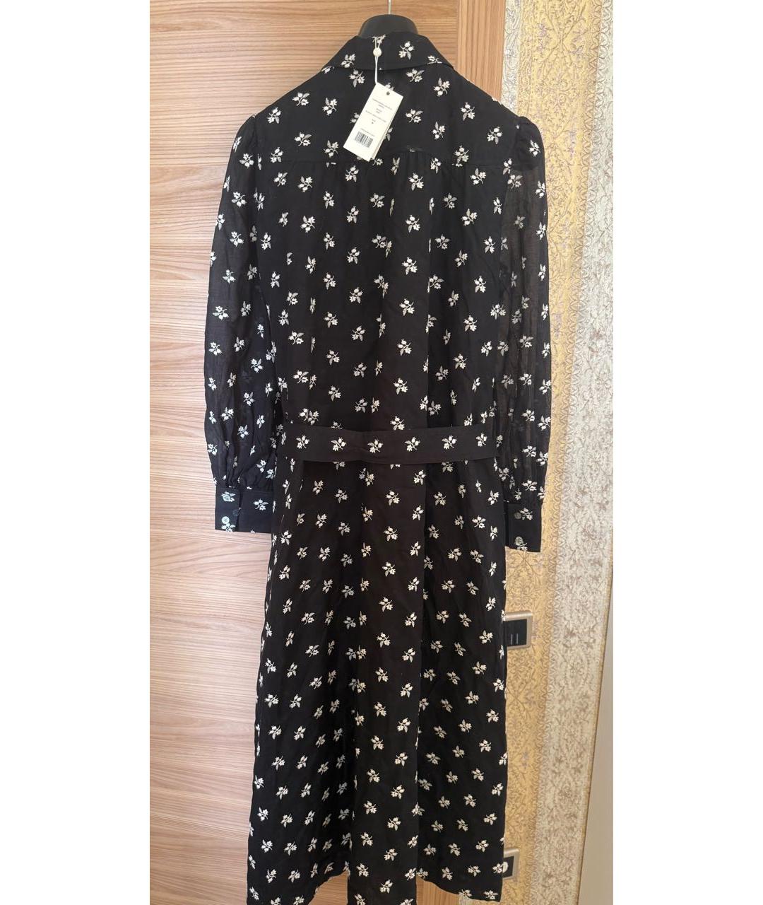 TORY BURCH Черное хлопковое повседневное платье, фото 3