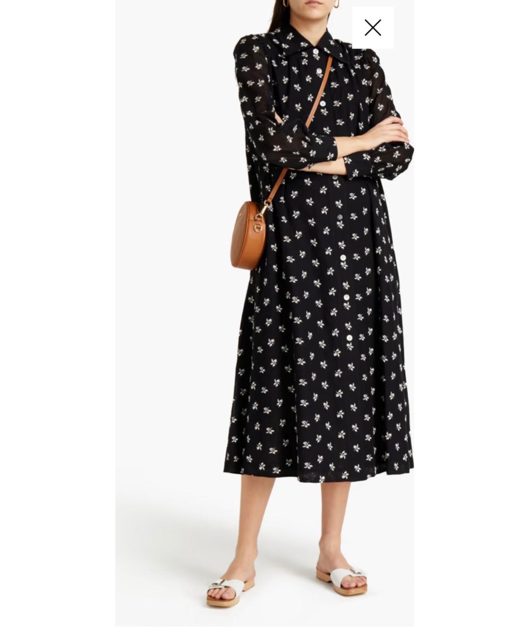 TORY BURCH Черное хлопковое повседневное платье, фото 8