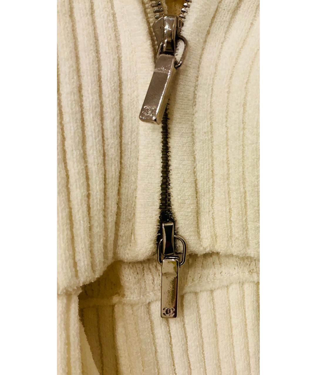 CHANEL Белая хлопковая жилетка, фото 5