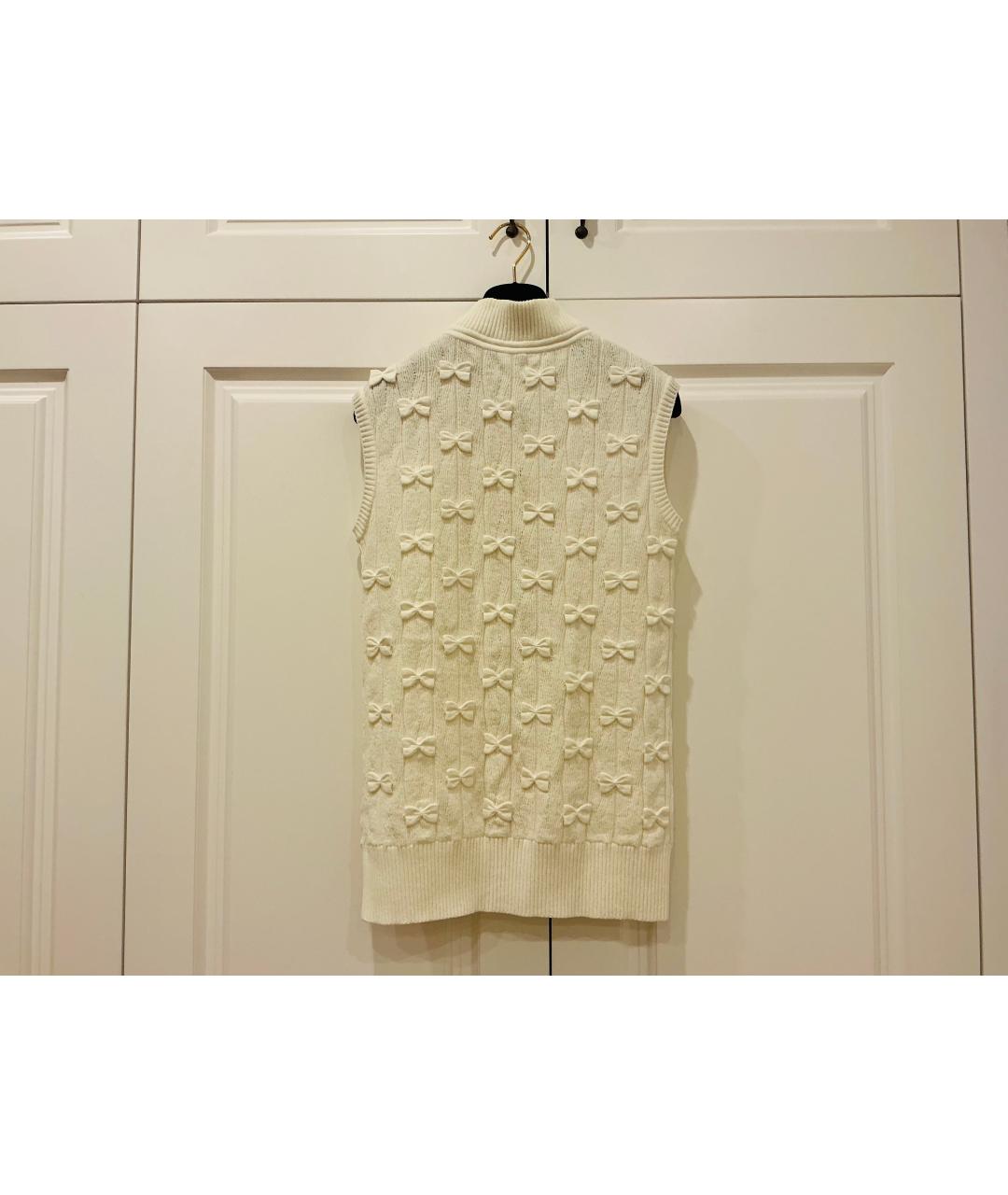 CHANEL Белая хлопковая жилетка, фото 2