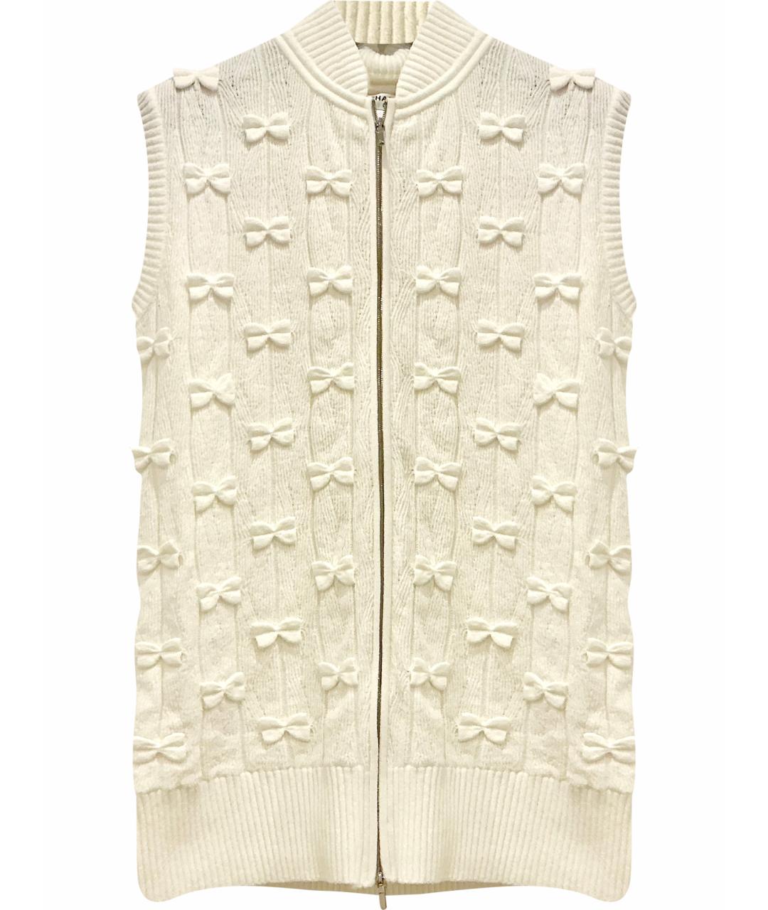 CHANEL Белая хлопковая жилетка, фото 1