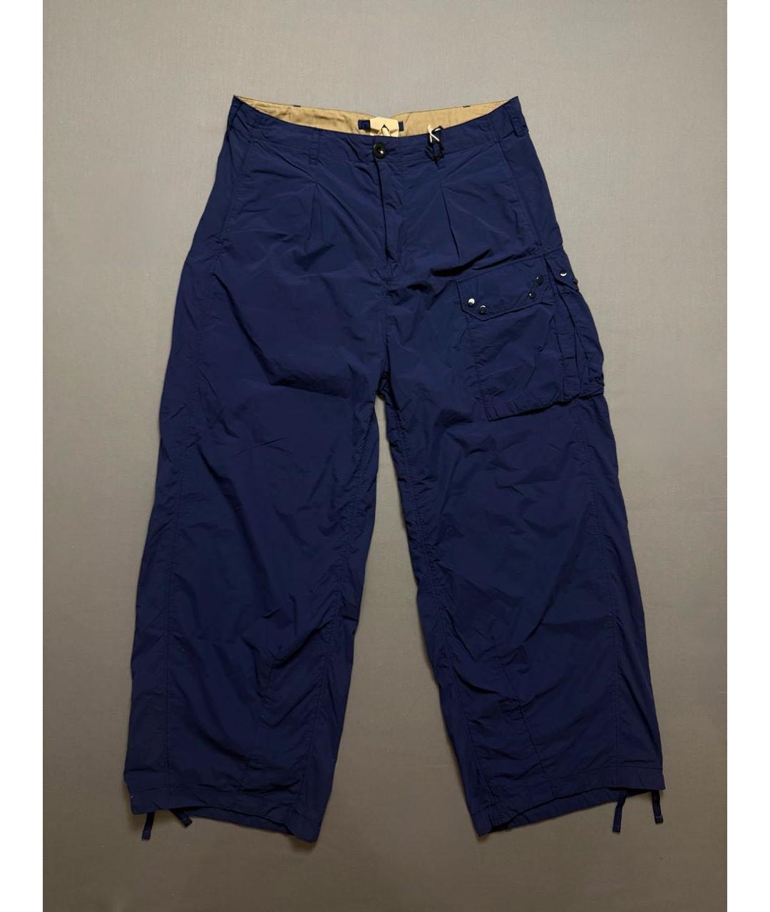 TEN C Темно-синие хлопковые повседневные брюки, фото 8