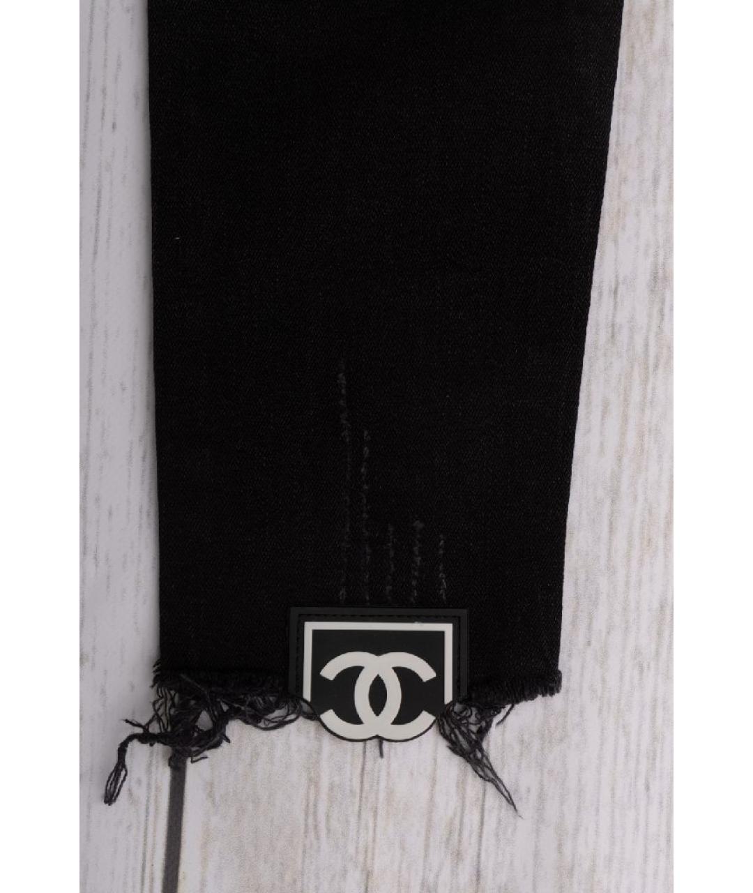 CHANEL Черные хлопковые джинсы слим, фото 8
