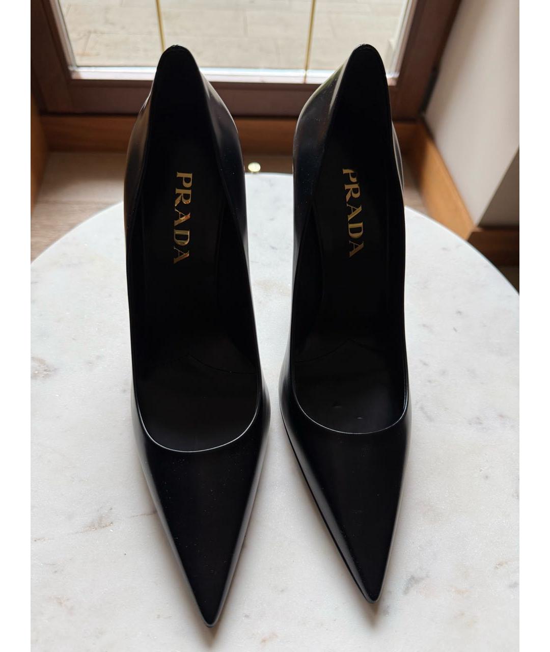 PRADA Черные кожаные туфли, фото 2