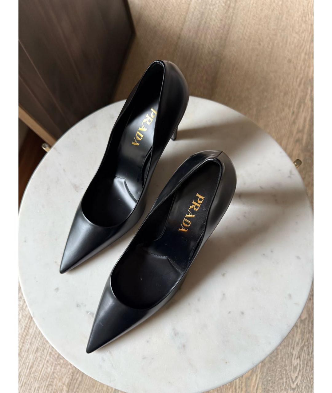 PRADA Черные кожаные туфли, фото 3