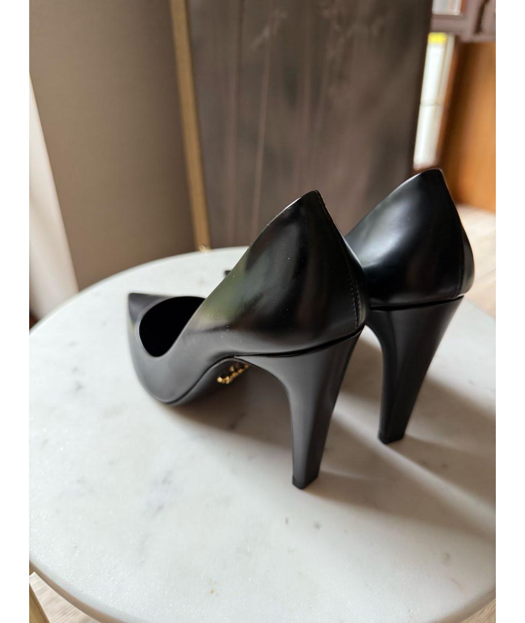 PRADA Черные кожаные туфли, фото 4