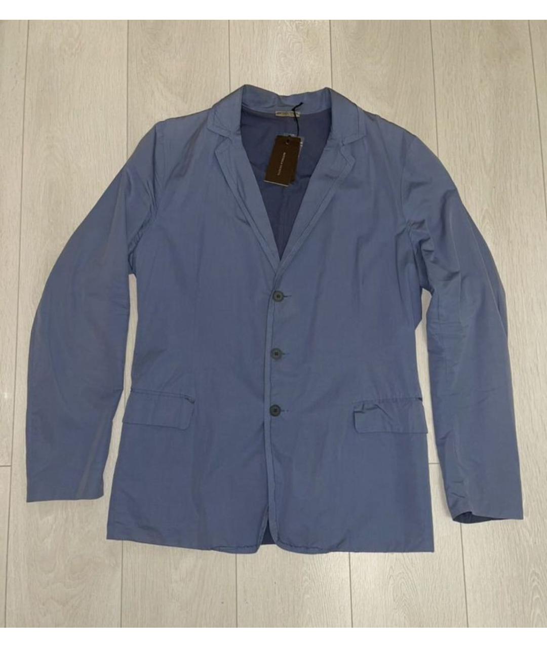 BOTTEGA VENETA Голубой хлопковый пиджак, фото 7