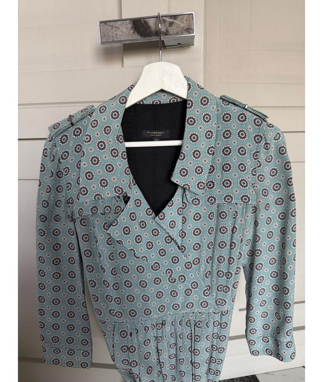 BURBERRY Мульти шелковое платье, фото 4