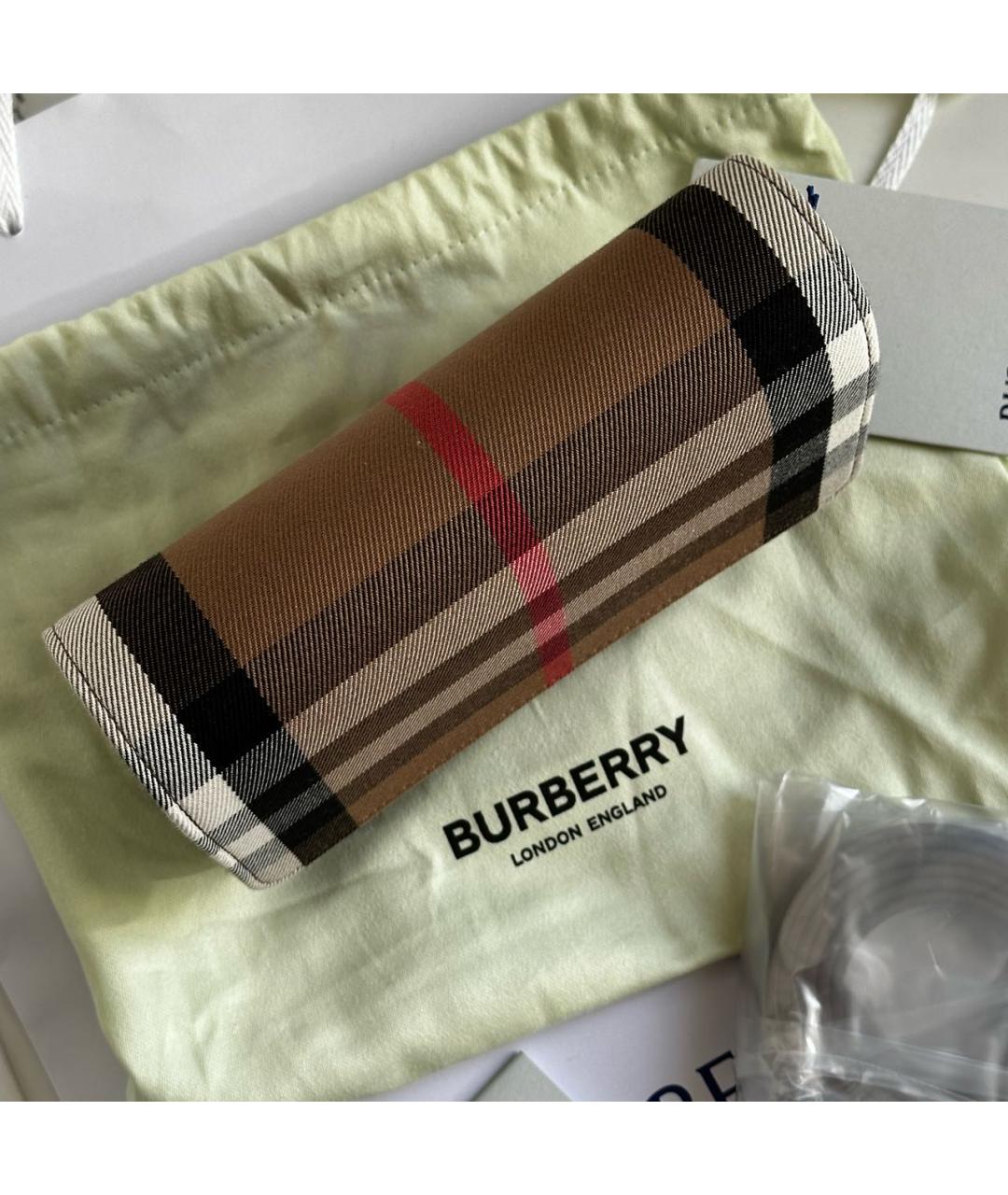 BURBERRY Коричневая кожаная сумка через плечо, фото 6