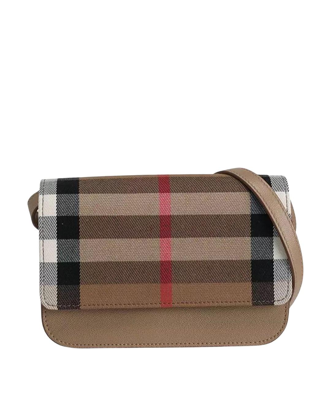 BURBERRY Коричневая кожаная сумка через плечо, фото 1