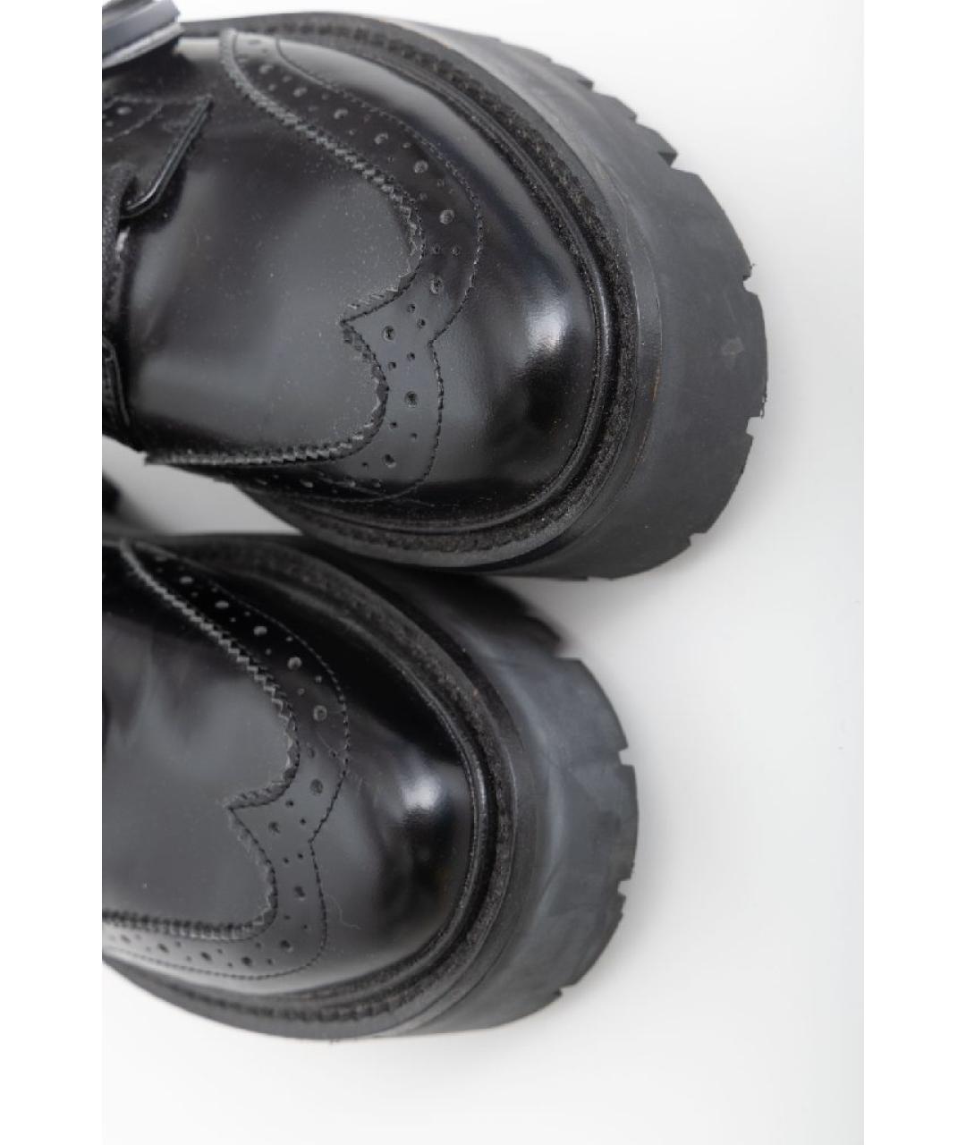 CELINE Черные кожаные брогги и оксфорды, фото 6