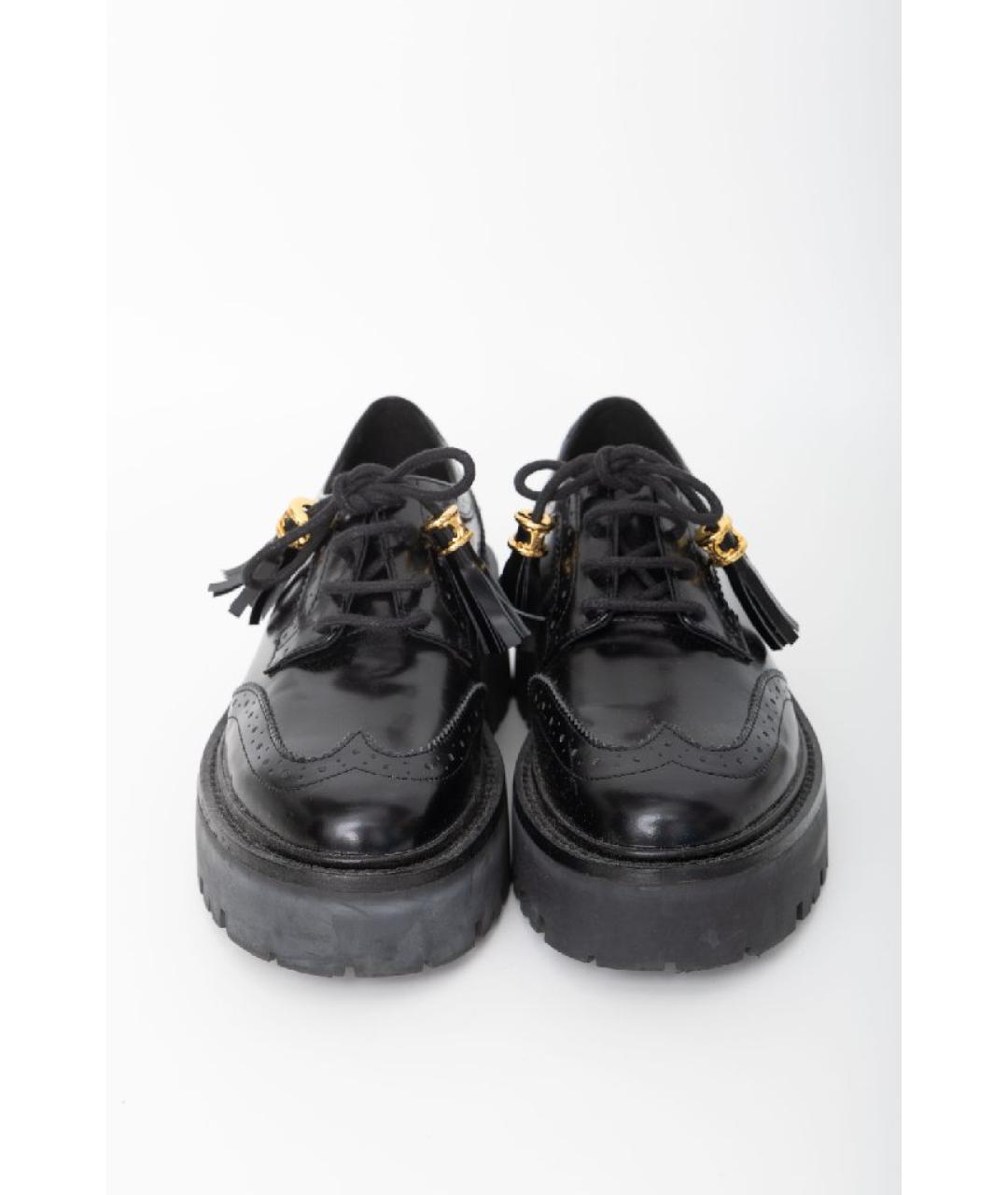 CELINE Черные кожаные брогги и оксфорды, фото 2