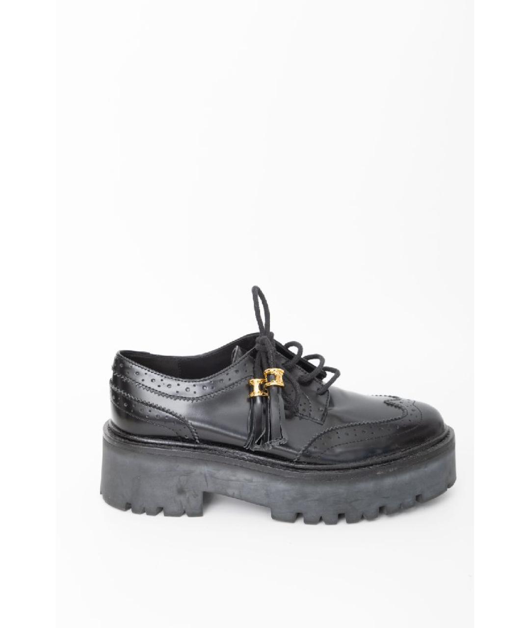 CELINE Черные кожаные брогги и оксфорды, фото 10