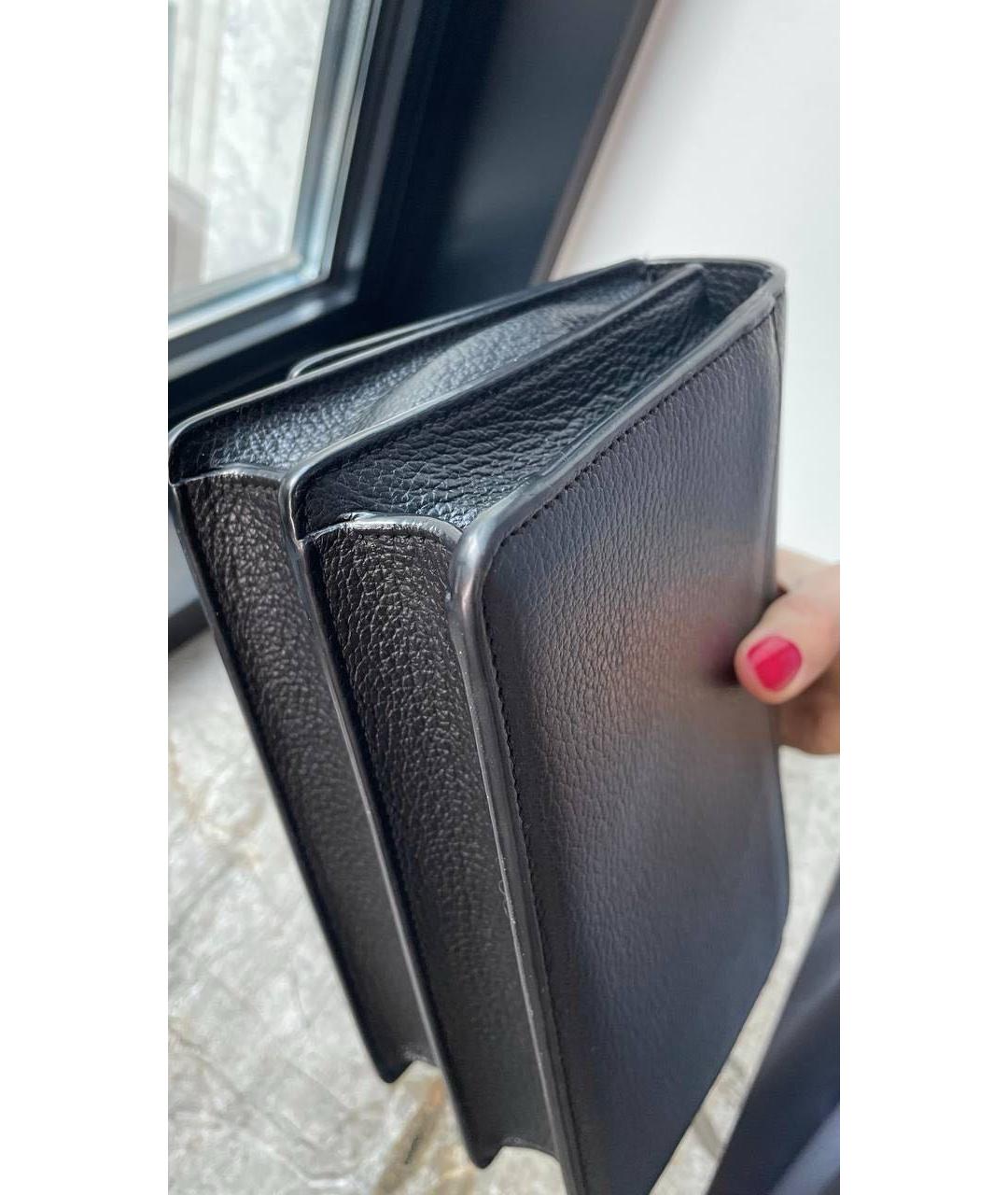 SAINT LAURENT Черная кожаная сумка через плечо, фото 2