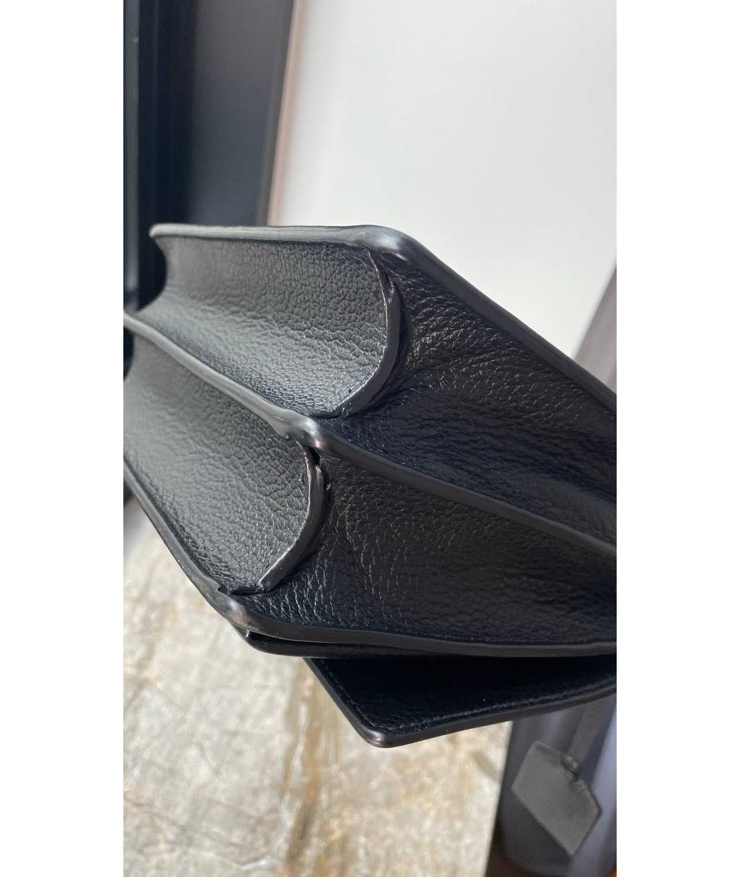 SAINT LAURENT Черная кожаная сумка через плечо, фото 6