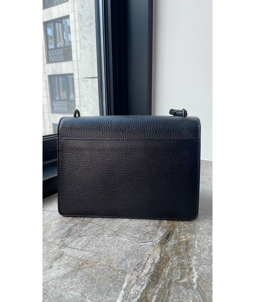 SAINT LAURENT Черная кожаная сумка через плечо, фото 3