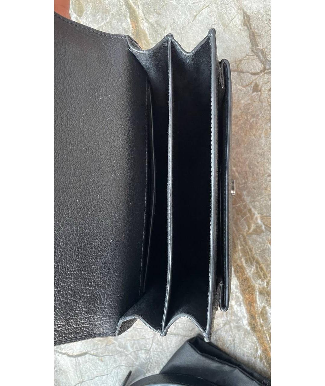 SAINT LAURENT Черная кожаная сумка через плечо, фото 4