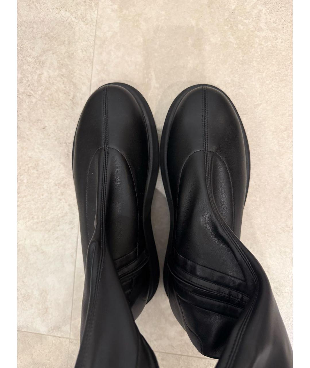 THE ATTICO Черные кожаные ботфорты, фото 3
