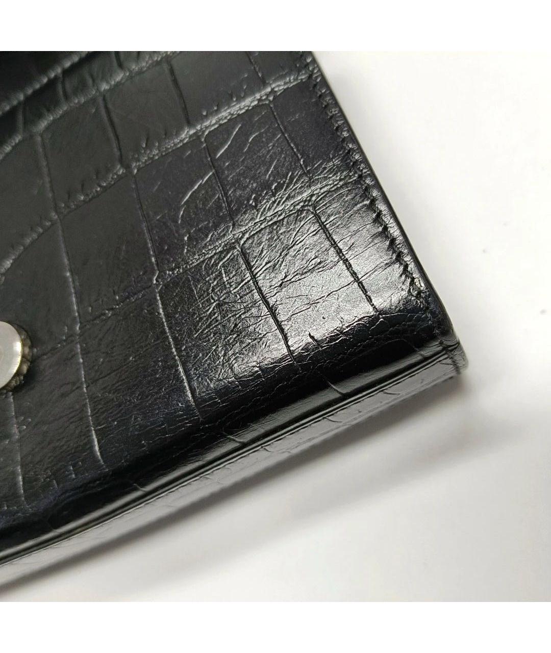 SAINT LAURENT Черная кожаная сумка через плечо, фото 7