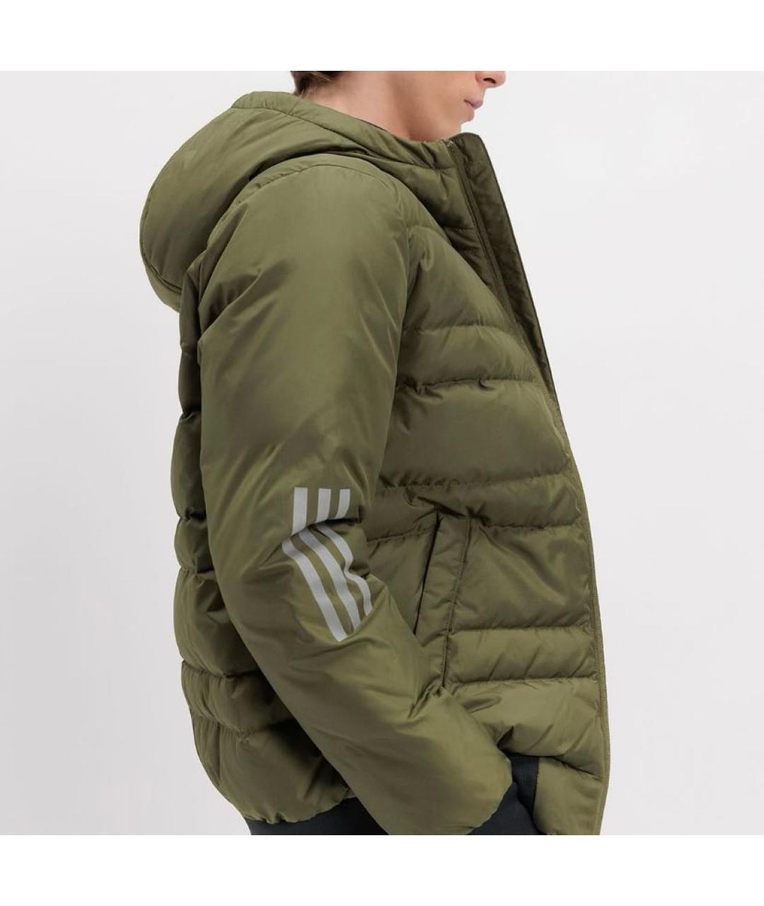 ADIDAS Хаки полиэстеровый пуховик, фото 5