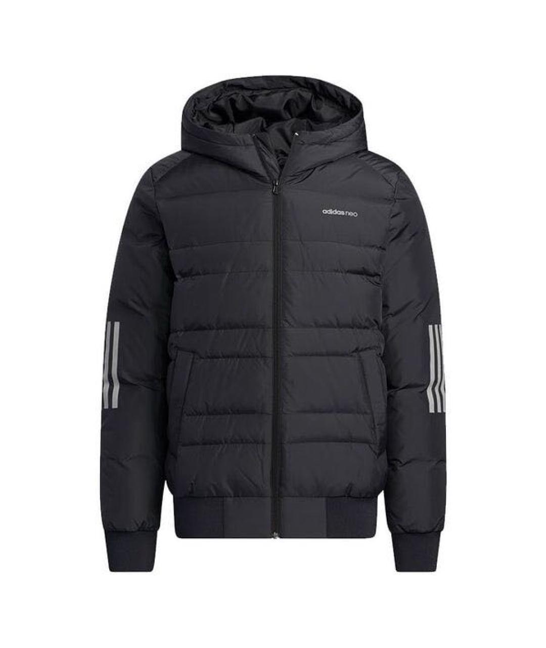 ADIDAS Черный полиэстеровый пуховик, фото 1