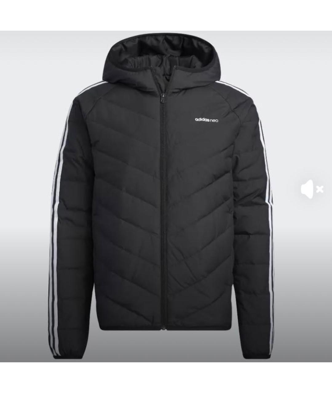 ADIDAS Черный полиэстеровый пуховик, фото 7