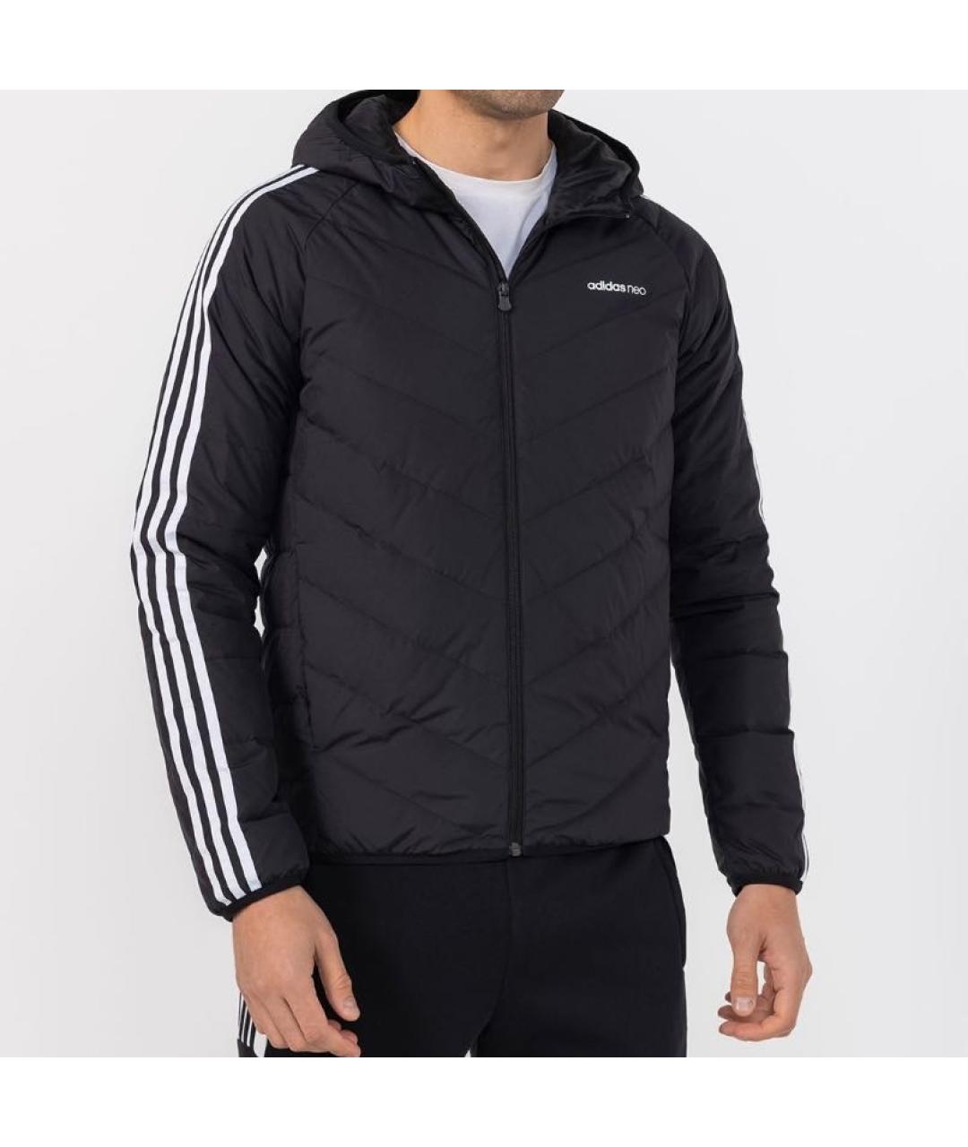 ADIDAS Черный полиэстеровый пуховик, фото 2