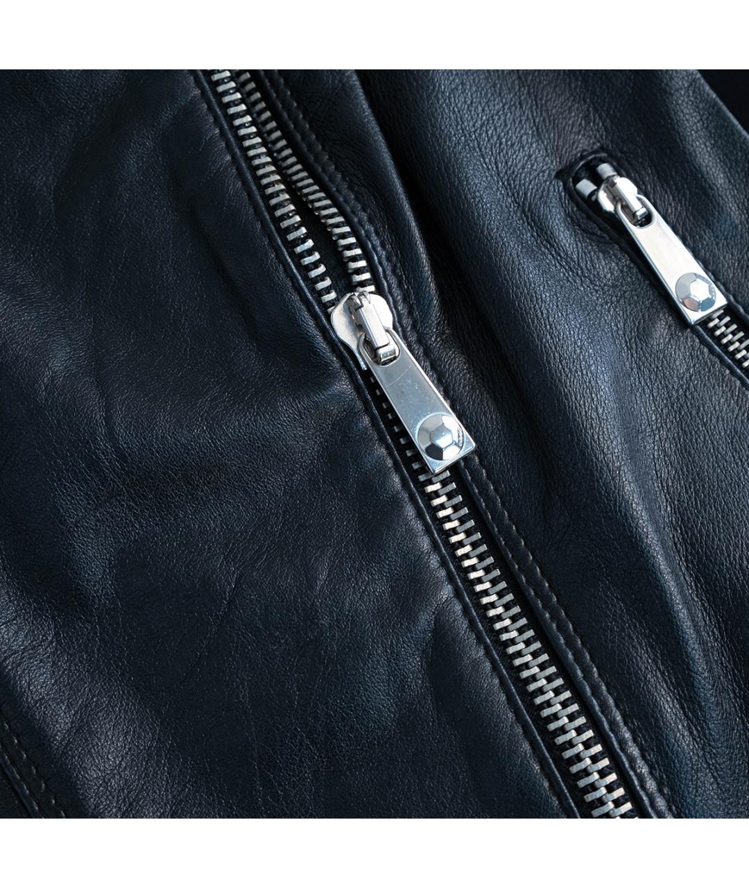 PINKO Черная кожаная куртка, фото 4